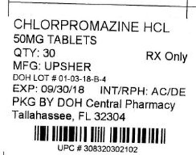 Label Image For 50mg (Chlorpromazine HCl 50mg)
